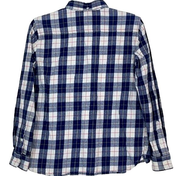 Madewell x Penfield Classic Slim Flannel warm cozy layers white blue red plaid - Picture 4 of 10